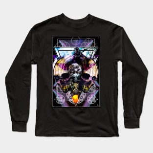 Occult Geometric Sacred Geometrical Mystic Skull Long Sleeve T-Shirt